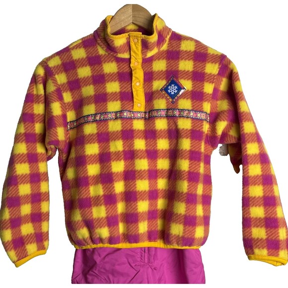 Obermeyer Grow with You Snow Ski Set 3 Pc Jacket Bib Pants Fleece Girls 7 Pink - Picture 4 of 16